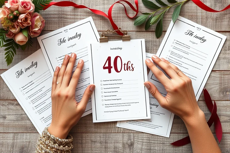 40th birthday party invitations checklist — 40th Birthday Party Invitations Checklist (the finished result)